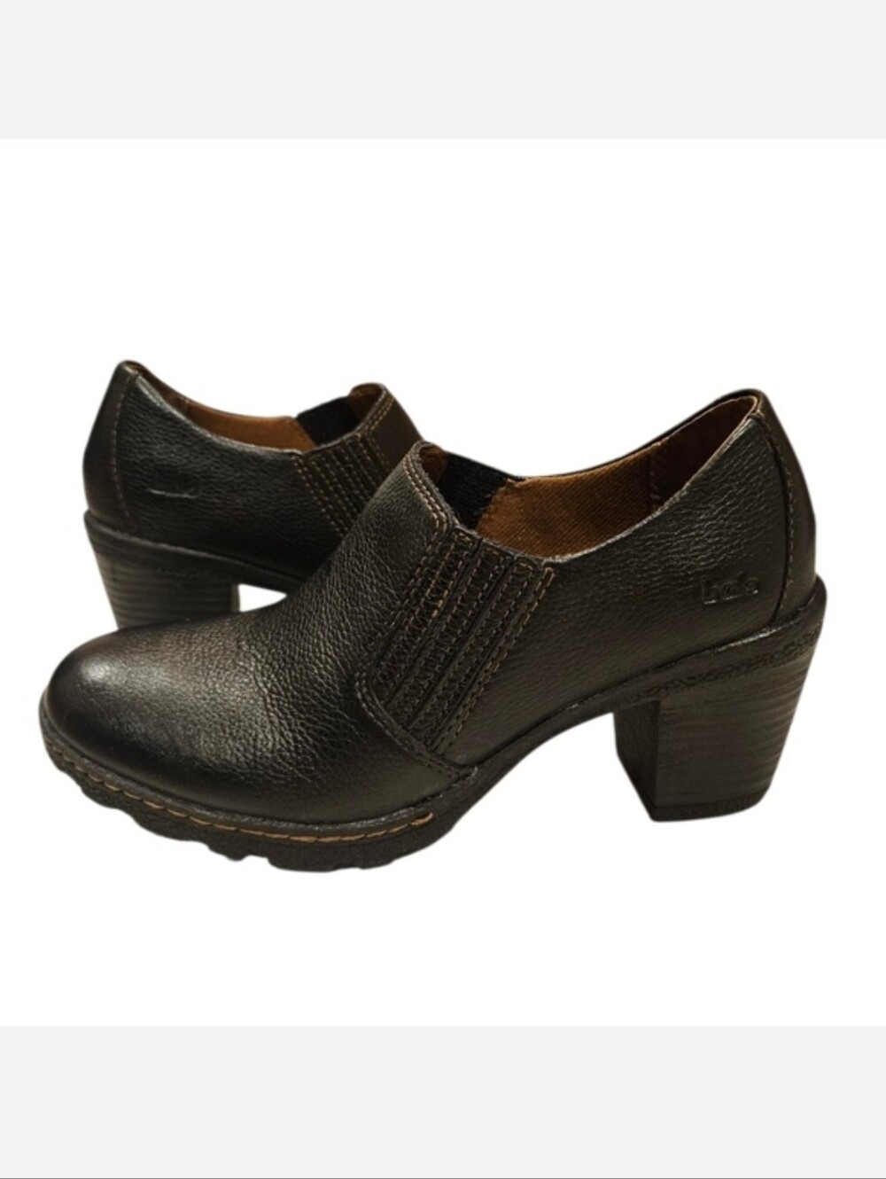 Bolo by Born Heeled Ankle Boots Pull On Brown Size 6